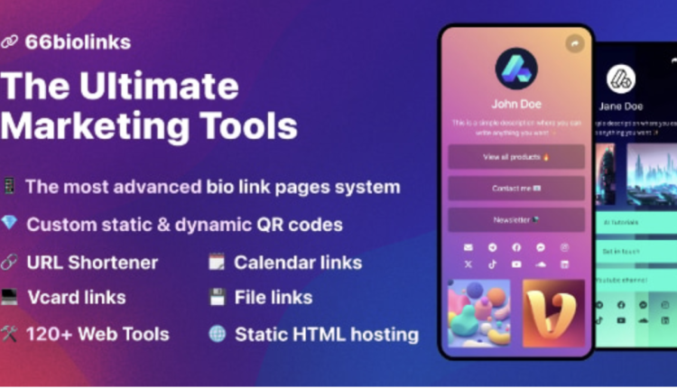 66biolinks - Bio Links, URL Shortener, QR Codes & Web Tools (SAAS)