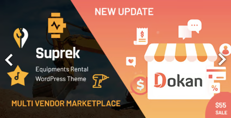Suprek - Equipment Rental WordPress Theme