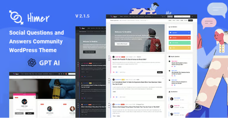 Himer - Social Questions and Answers WordPress Theme