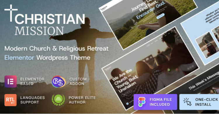 Christian Mission - Religious Events & Retreats Church WordPress Theme