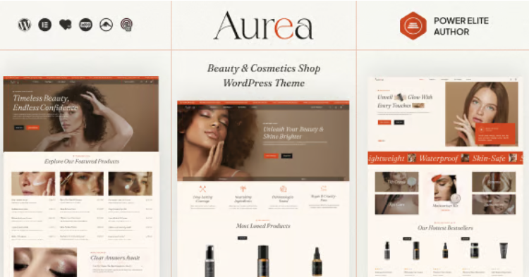 Aurea - Beauty Cosmetic WordPress Theme