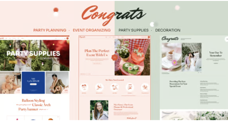 Congrats - Event Planner & Party Decoration WordPress Theme