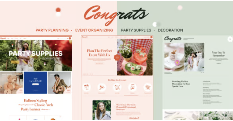 Congrats - Event Planner & Party Decoration WordPress Theme 2 Congrats - Event Planner & Party Decoration WordPress Theme