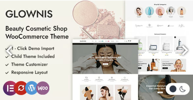 Glownis - Beauty and Cosmetics Shop WordPress WooCommerce Theme 2 Glownis - Beauty and Cosmetics Shop WordPress WooCommerce Theme