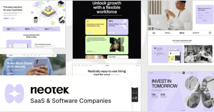 NeoTek - SaaS and Software Company WordPress Theme