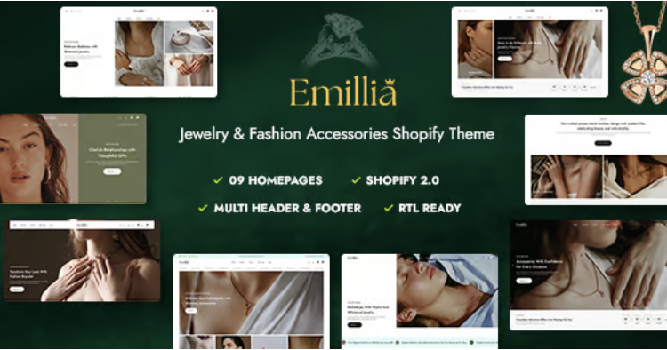 Emillia – Jewelry & Fashion Accessories Shopify Theme