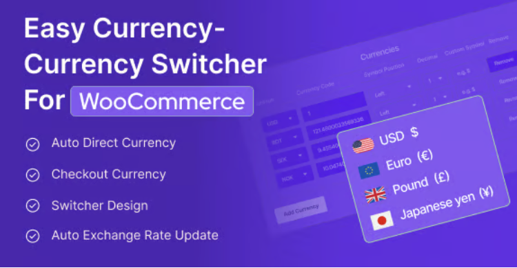 Easy Currency Switcher – WooCommerce Multi-Currency Plugin