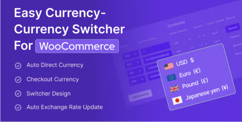 Easy Currency Switcher – WooCommerce Multi-Currency Plugin