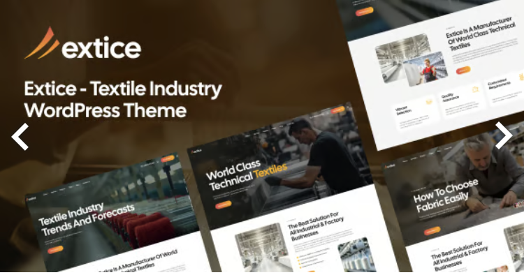 Extice - Textile Industry WordPress Theme