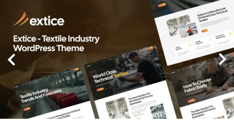 Extice - Textile Industry WordPress Theme 2 Extice - Textile Industry WordPress Theme