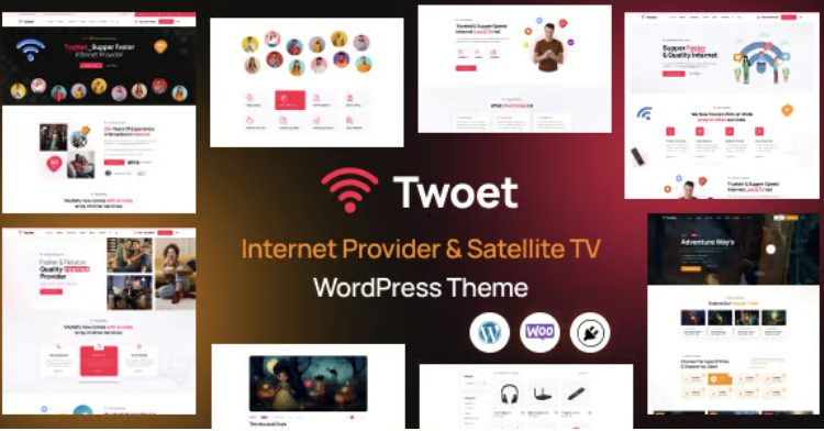 Twoet – Internet Provider & Satellite WordPress Theme