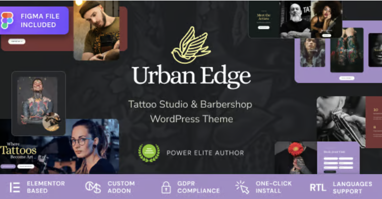 Urban Edge - Barbershop & Tattoo Studio WordPress Theme