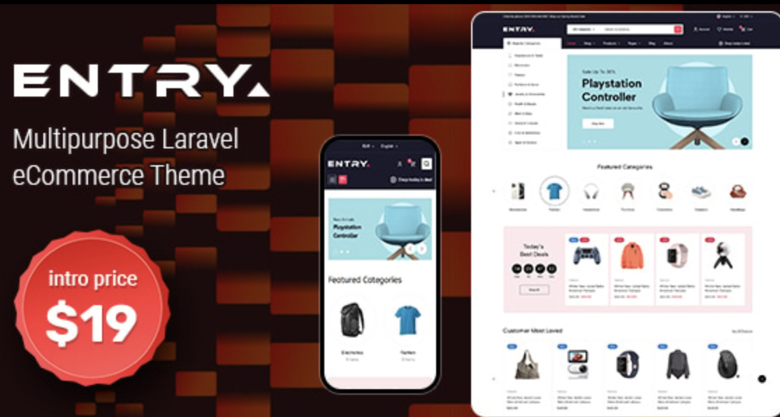 Entry – Multipurpose Laravel eCommerce Theme