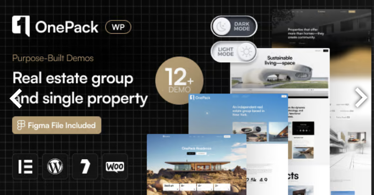 OnePack - Real Estate & Property Construction WordPress Theme