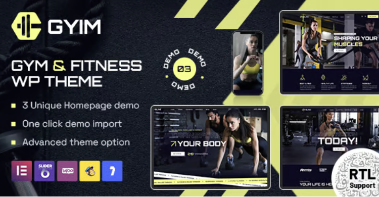 Gyim - Gym and Fitness WordPress Theme