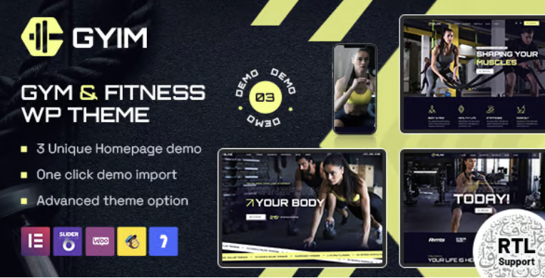 Gyim - Gym and Fitness WordPress Theme