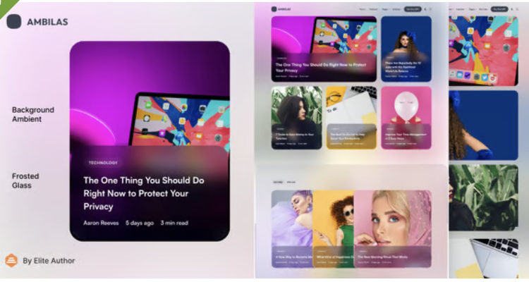 Ambilas - Ambient Blog & Magazine WordPress Theme