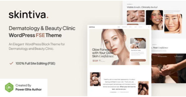 Skintiva – Dermatology & Beauty Clinic Gutenverse FSE WordPress Theme