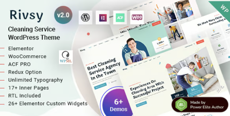Rivsy – Cleaning Services WordPress Theme for Maid, Housekeeping & Janitorial Companies