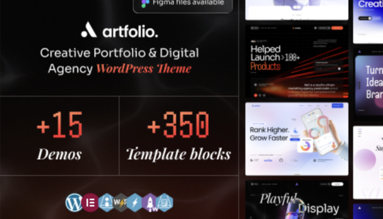 Artfolio – Creative Portfolio Digital Agency WordPress Theme
