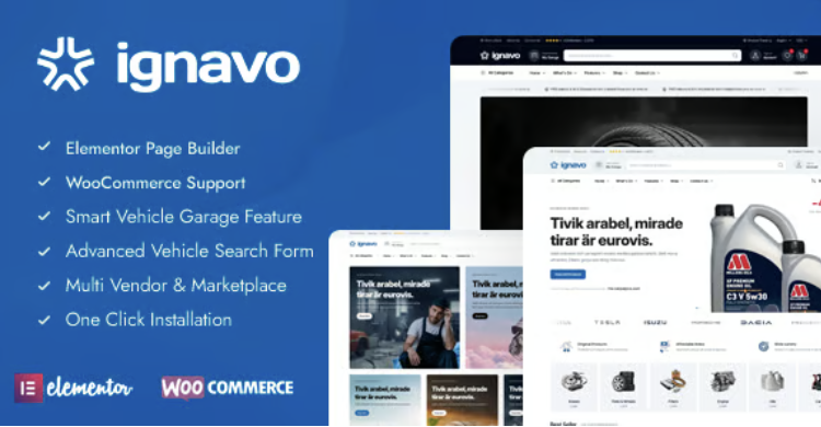 Ignavo - Auto Parts WooCommerce Theme