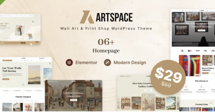 ArtSpace - Wall Design Online & Print Shop WordPress theme