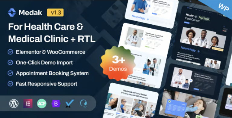 Medak - Doctor Medical & Healthcare Clinic Elementor WordPress Theme 2 Medak - Doctor Medical & Healthcare Clinic Elementor WordPress Theme