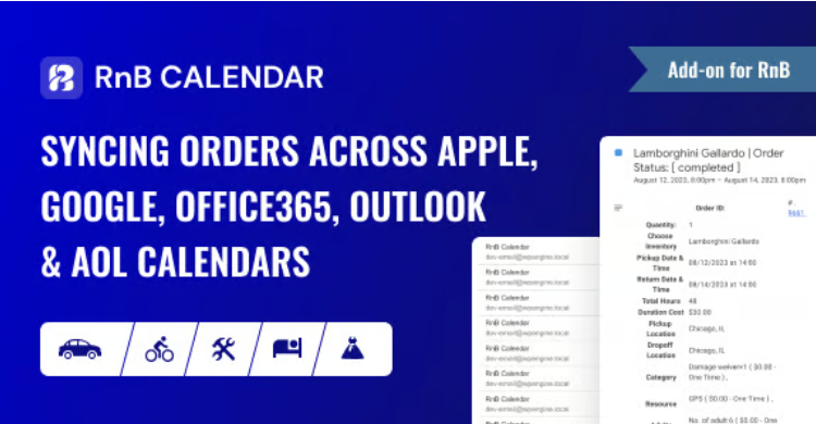 RnBCal - Syncing Orders Across Apple, Google, Yahoo!, Office365, Outlook & AOL Calendars