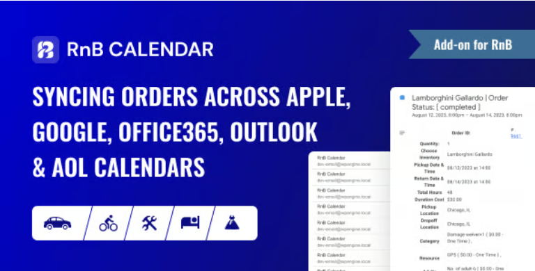RnBCal - Syncing Orders Across Apple, Google, Yahoo!, Office365, Outlook & AOL Calendars