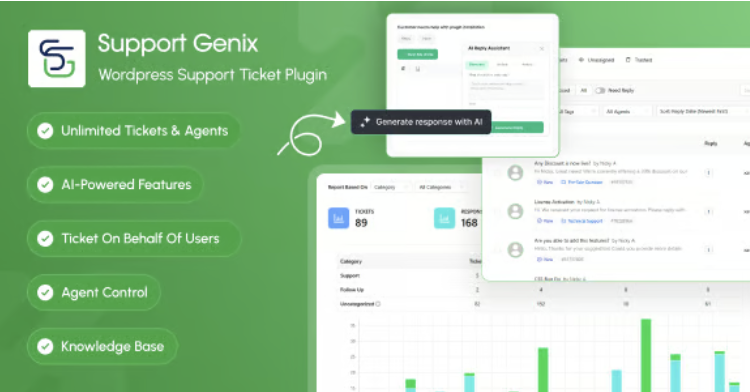 Support Genix – WordPress Support Ticket Plugin