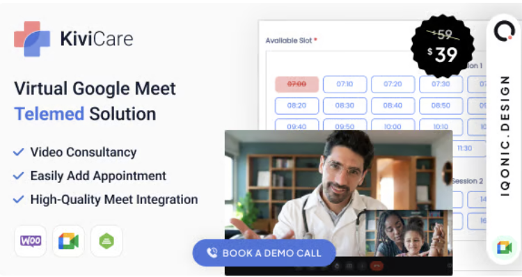 KiviCare(TM) - Google Meet Telemed And WooCommerce Payment Gateway (Add-on)