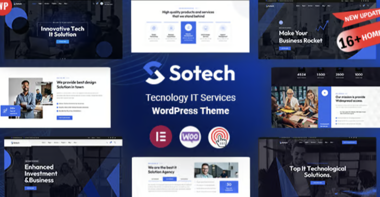 Sotech - IT & Technology Business Consulting  WordPress Theme