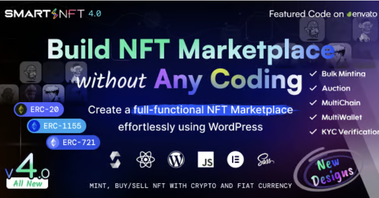 Smart NFT - NFT Marketplace WordPress Plugin