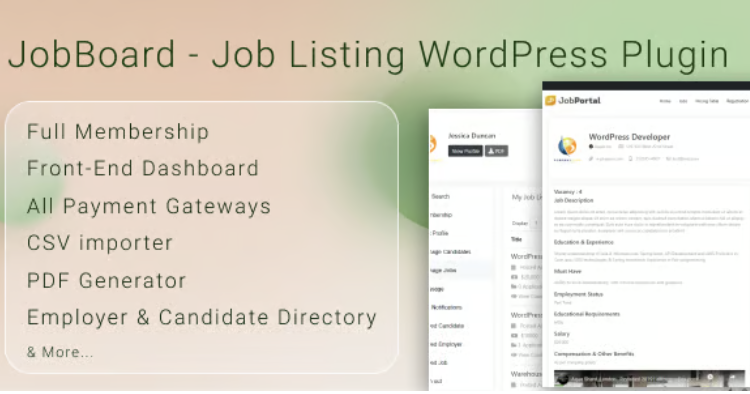 JobBoard Job Listing WordPress Plugin