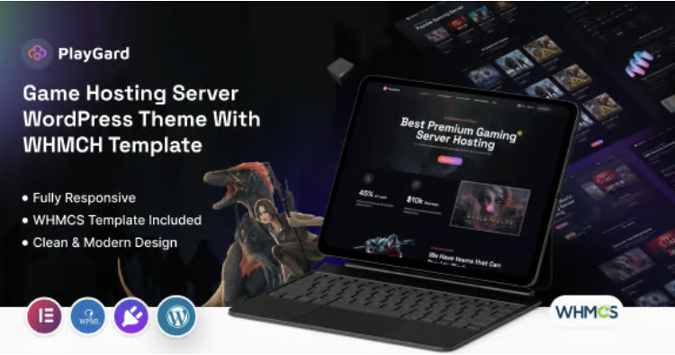 Playgard - Game Hosting Server with WHMCS WordPress Theme