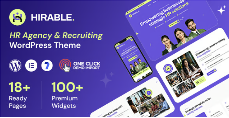 Hirable - Human Resources & Recruiting WordPress Theme