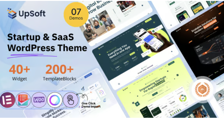 Upsoft – Startup & SaaS WordPress Theme