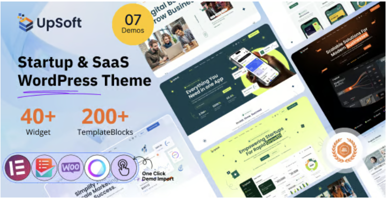 Upsoft – Startup & SaaS WordPress Theme