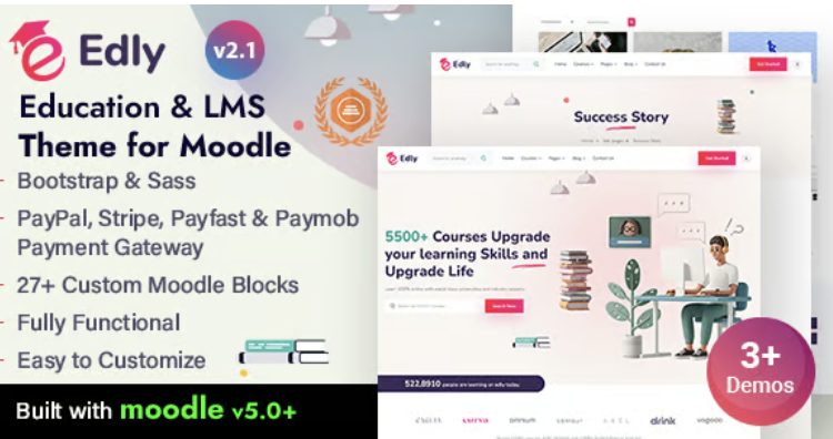Edly - Moodle 5 LMS Courses & Education Theme