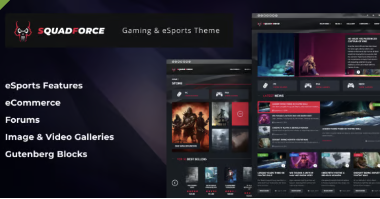SquadForce - eSports Gaming WordPress Theme (formerly Good Games)
