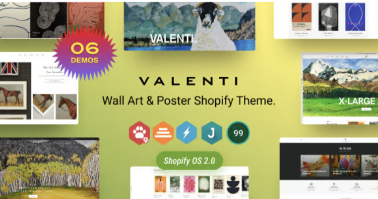 Valenti - Wall Art & Poster Shopify Theme OS 2.0