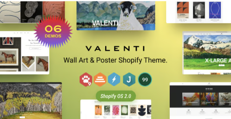 Valenti - Wall Art & Poster Shopify Theme OS 2.0