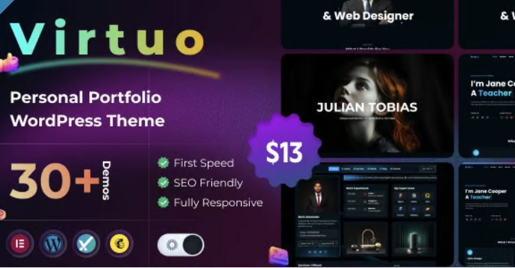 Virtuo - Personal Portfolio WordPress Theme