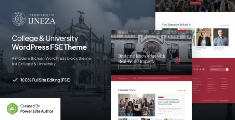 Uneza - College & University Gutenverse FSE WordPress Theme