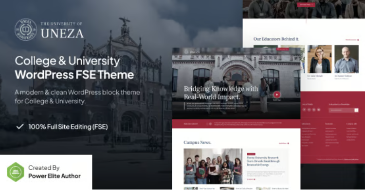 Uneza - College & University Gutenverse FSE WordPress Theme