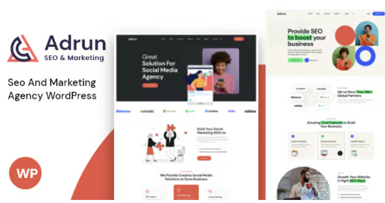Adrun - Seo & Marketing Agency WordPress Theme