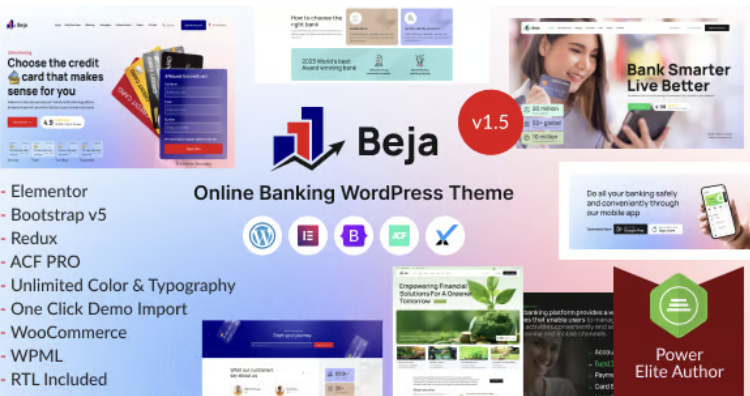 Beja - Banking Finance & Fintech Elementor WordPress Theme