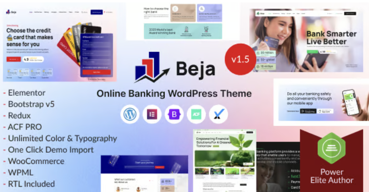 Beja - Banking Finance & Fintech Elementor WordPress Theme
