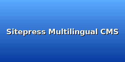 Sitepress Multilingual CMS