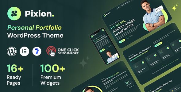 Pixion - Developer Portfolio WordPress Theme